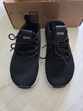 ZOVE Shoes Women 42 Extra Wide Width Wide Toe Box Sneakers Lightweight Black